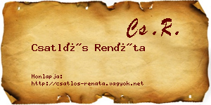 Csatlós Renáta névjegykártya