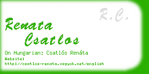 renata csatlos business card