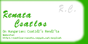 renata csatlos business card